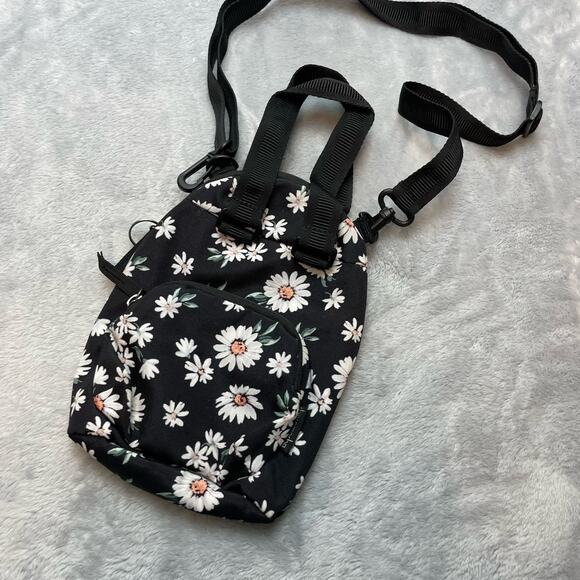 Choco Mocha Daisy Mini Backpack Day Pack Teen Girls Black Shoulder Strap School - Picture 1 of 11